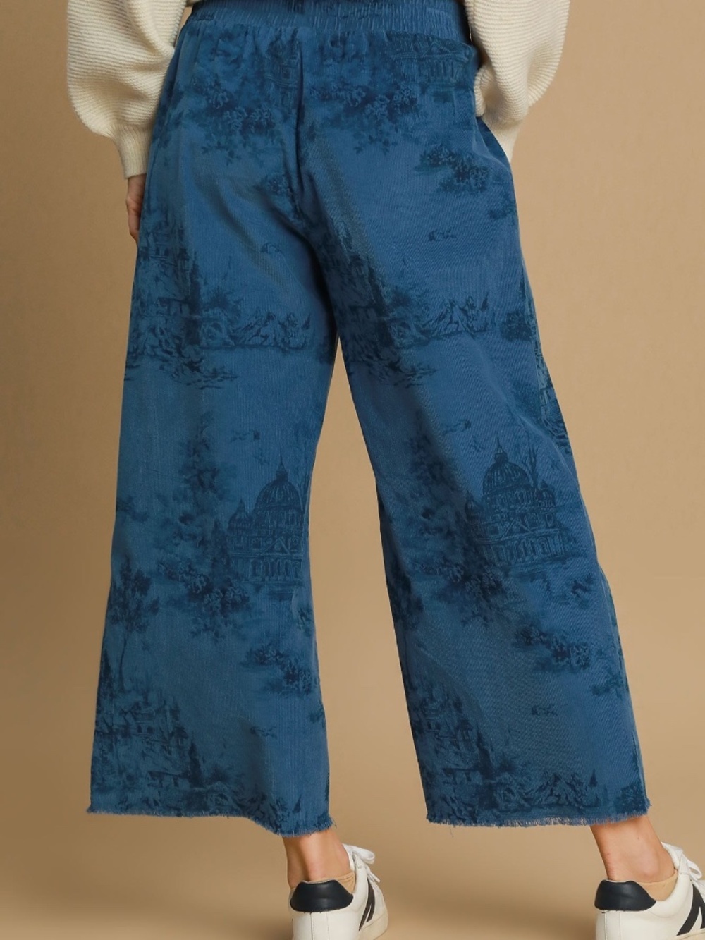 Umgee Wide Leg Washed Corduroy Pants NWT - Picture 6 of 8